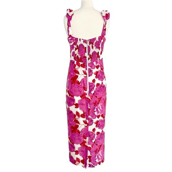 Alice McCall Fuchsia Bloom Floral Midi Dress – Size US 8 / AU 12 / EU 40 - Picture 4 of 8